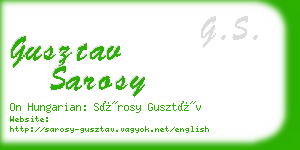 gusztav sarosy business card